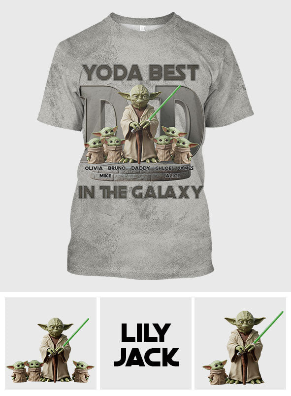Yoda Best Dad - Personalized The Force All Over Shirt