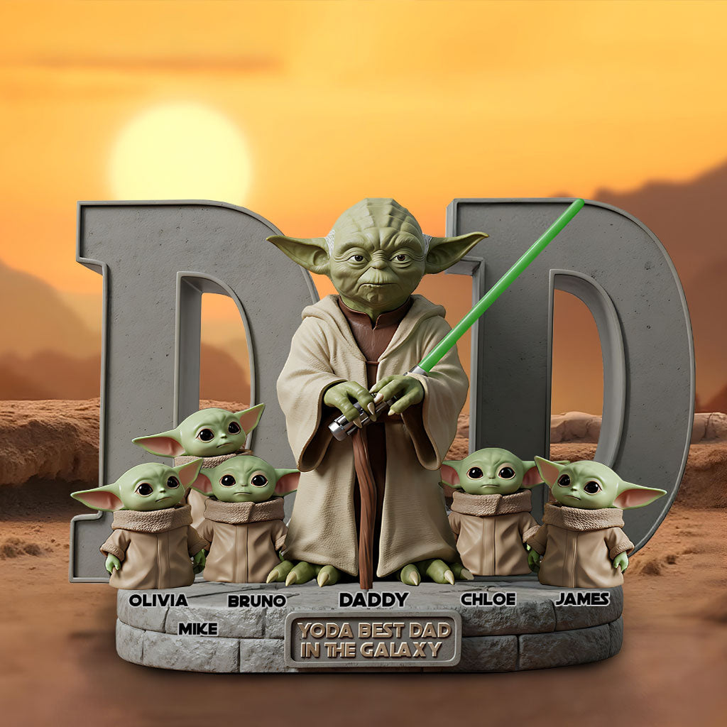 Yoda Best Dad - Personalized The Force Custom Shaped Acrylic Plaque