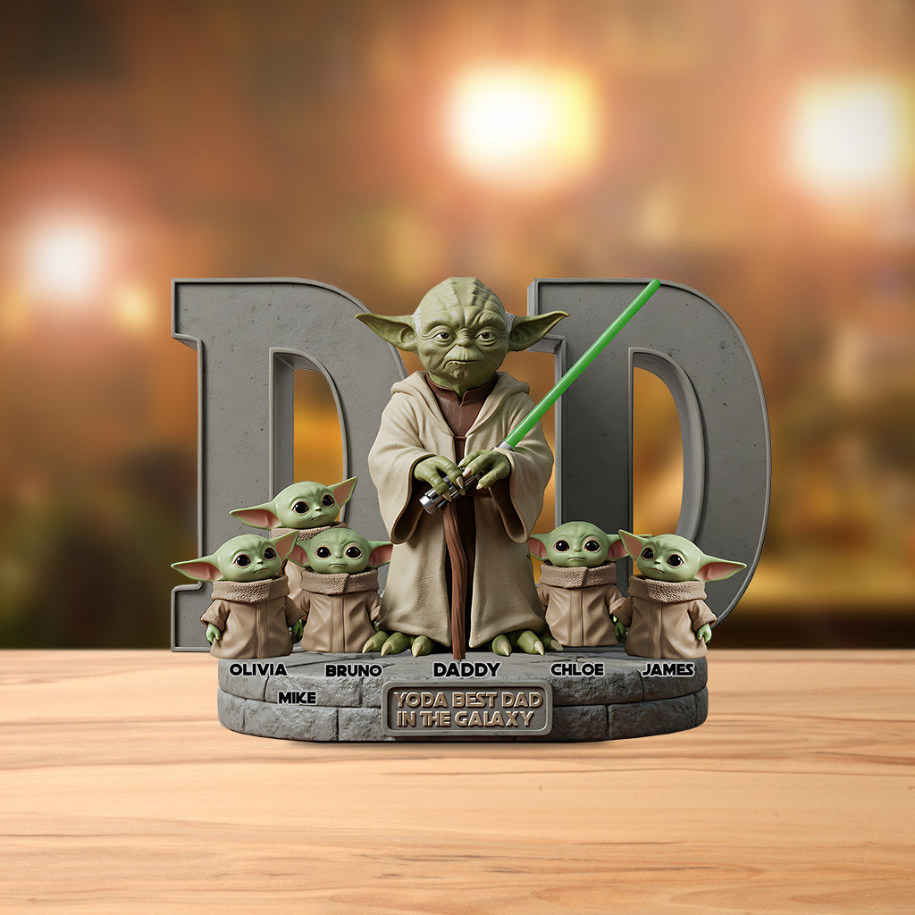 Yoda Best Dad - Personalized The Force Custom Shaped Acrylic Plaque