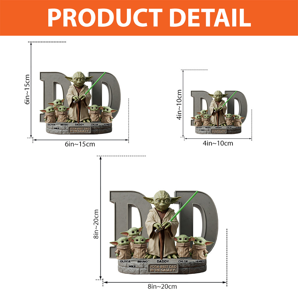 Yoda Best Dad - Personalized The Force Custom Shaped Acrylic Plaque