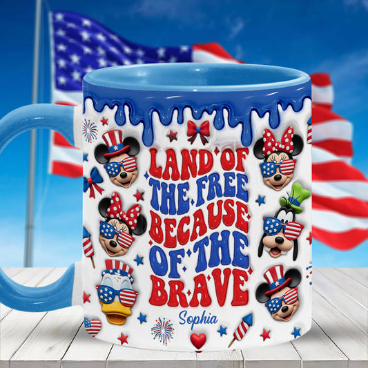 Land Of The Free - Personalized Mouse Accent Mug
