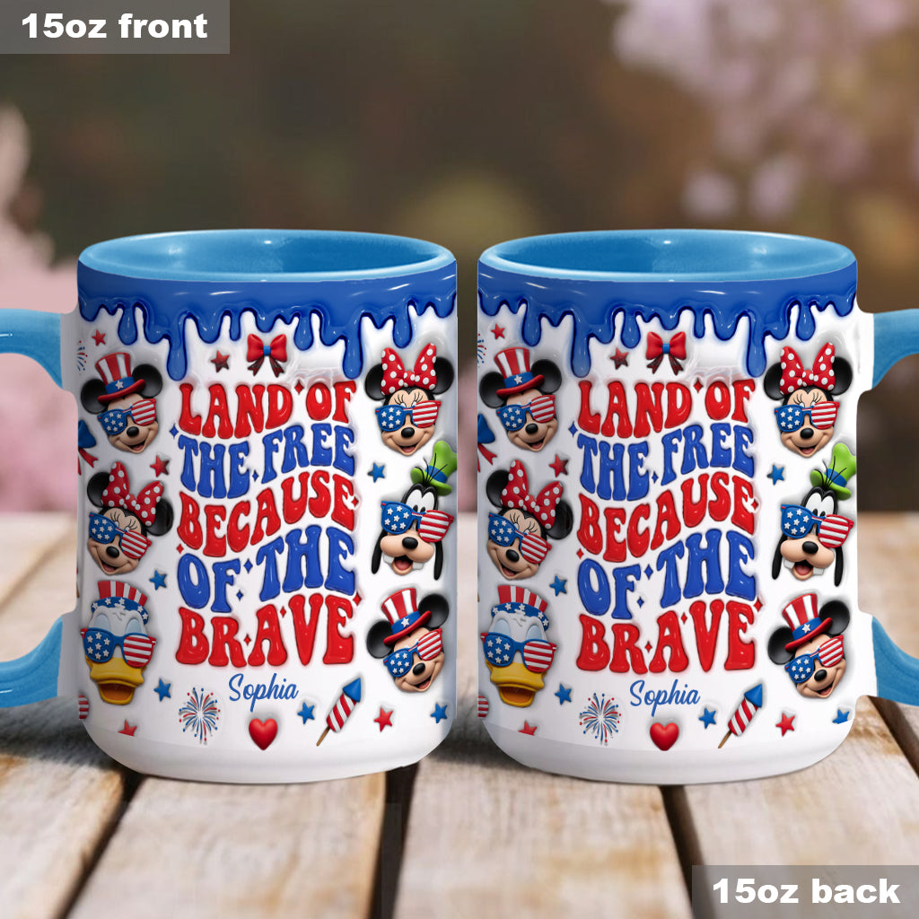 Land Of The Free - Personalized Mouse Accent Mug