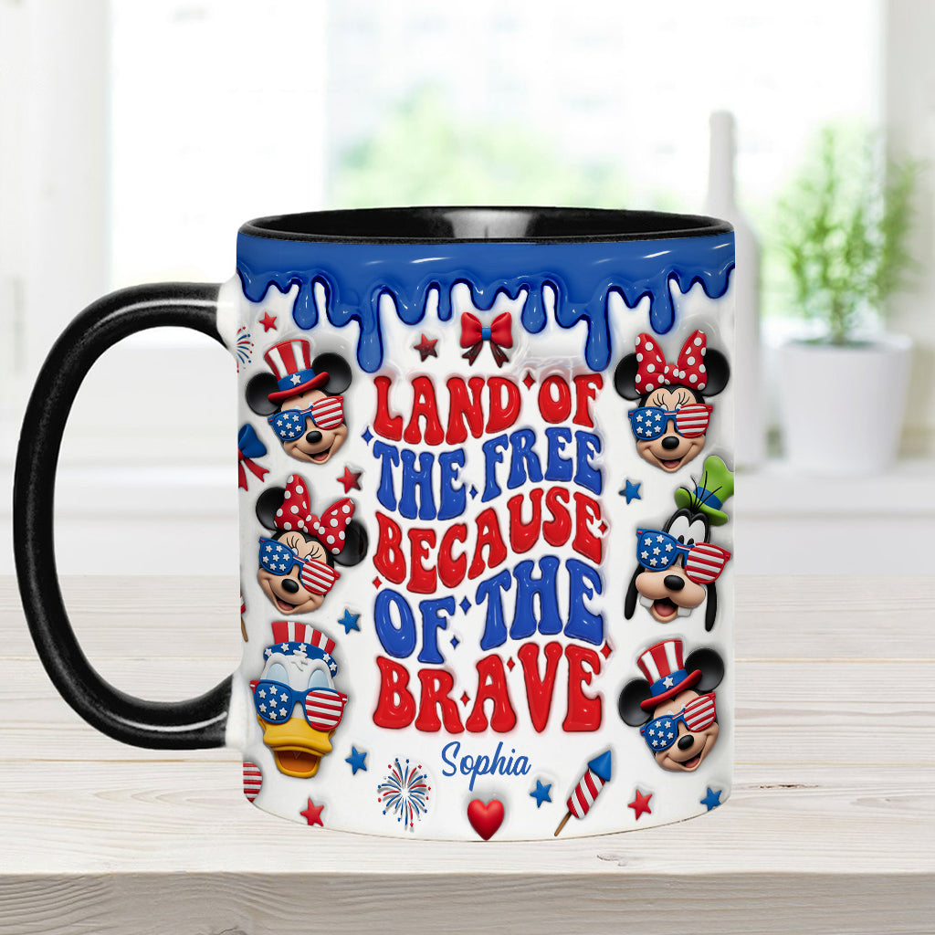 Land Of The Free - Personalized Mouse Accent Mug