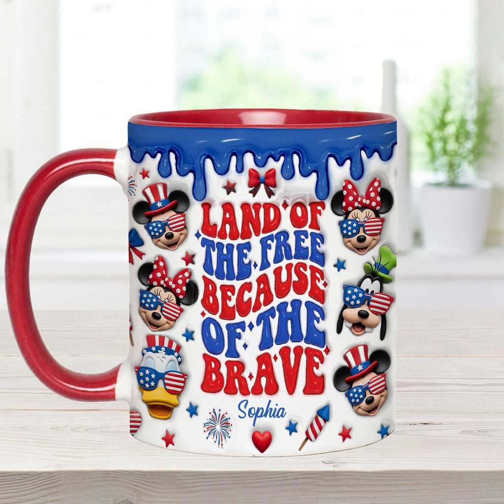 Land Of The Free - Personalized Mouse Accent Mug