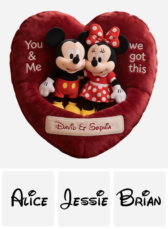 You & Me We Got This - Personalized Mouse Faux Fur Shaped Pillow