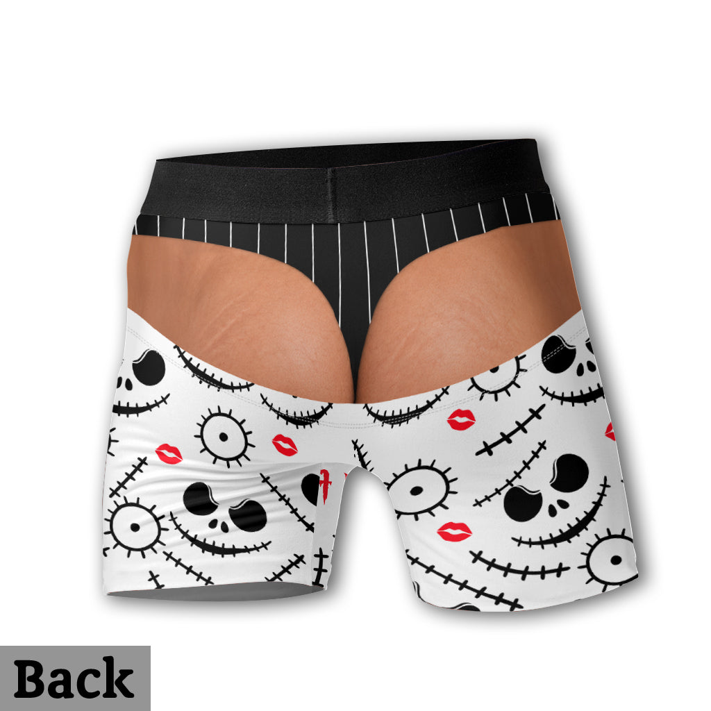 Funny Romantic Spooky Couple - Personalized Nightmare Men’s Boxer Briefs