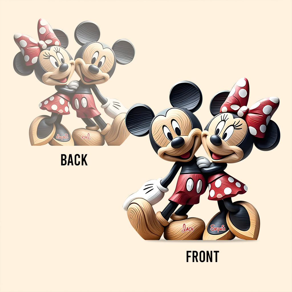 Cute Mouse Couple - Personalized Mouse Custom Shaped Acrylic Plaque