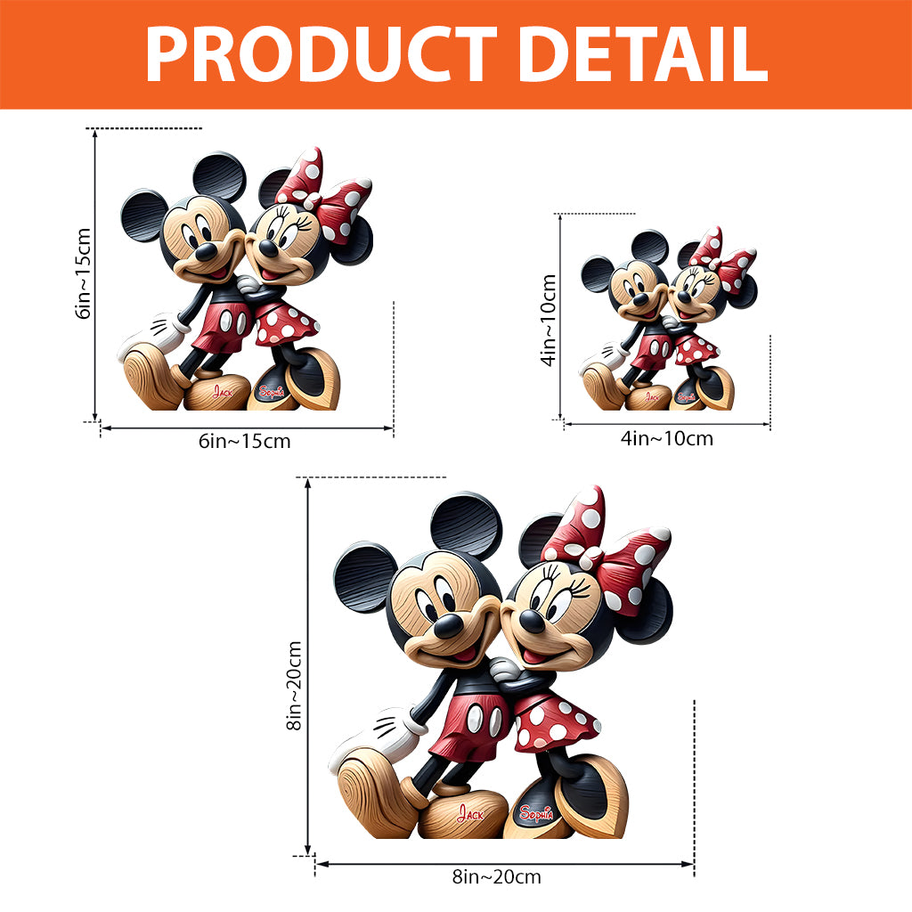 Cute Mouse Couple - Personalized Mouse Custom Shaped Acrylic Plaque