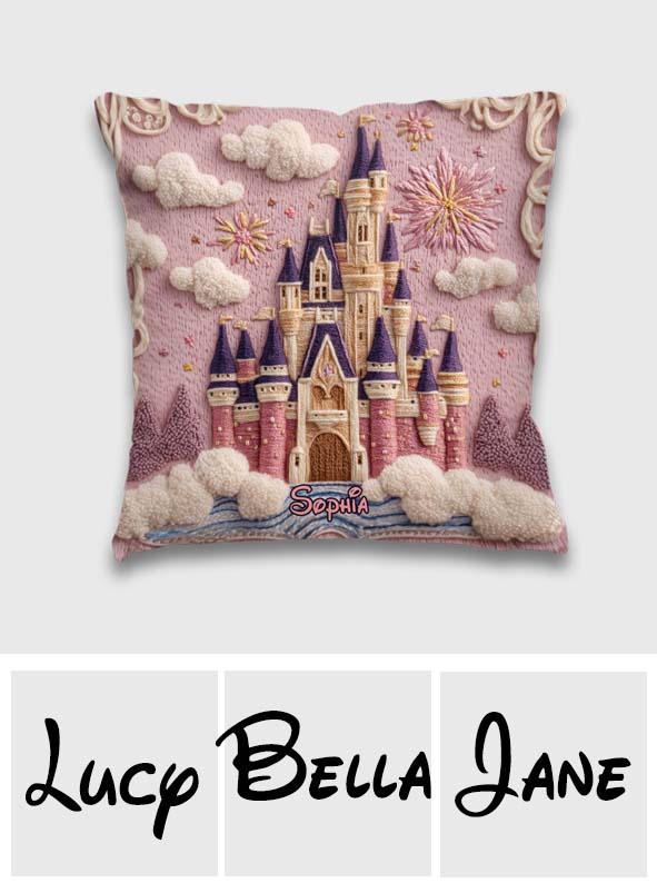 Magical Castle - Personalized Mouse Throw Pillow