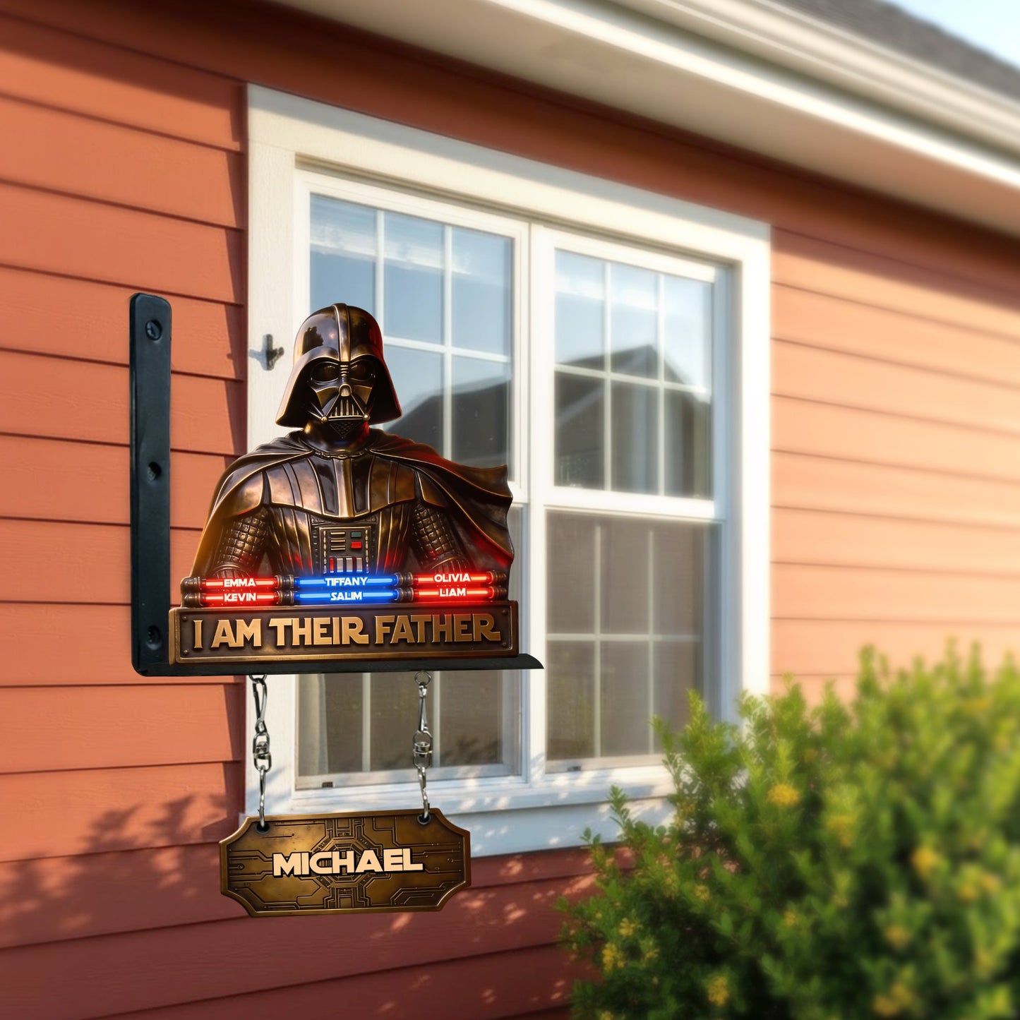 I Am Their Father - Personalized The Force Wooden Wall Mount Sign