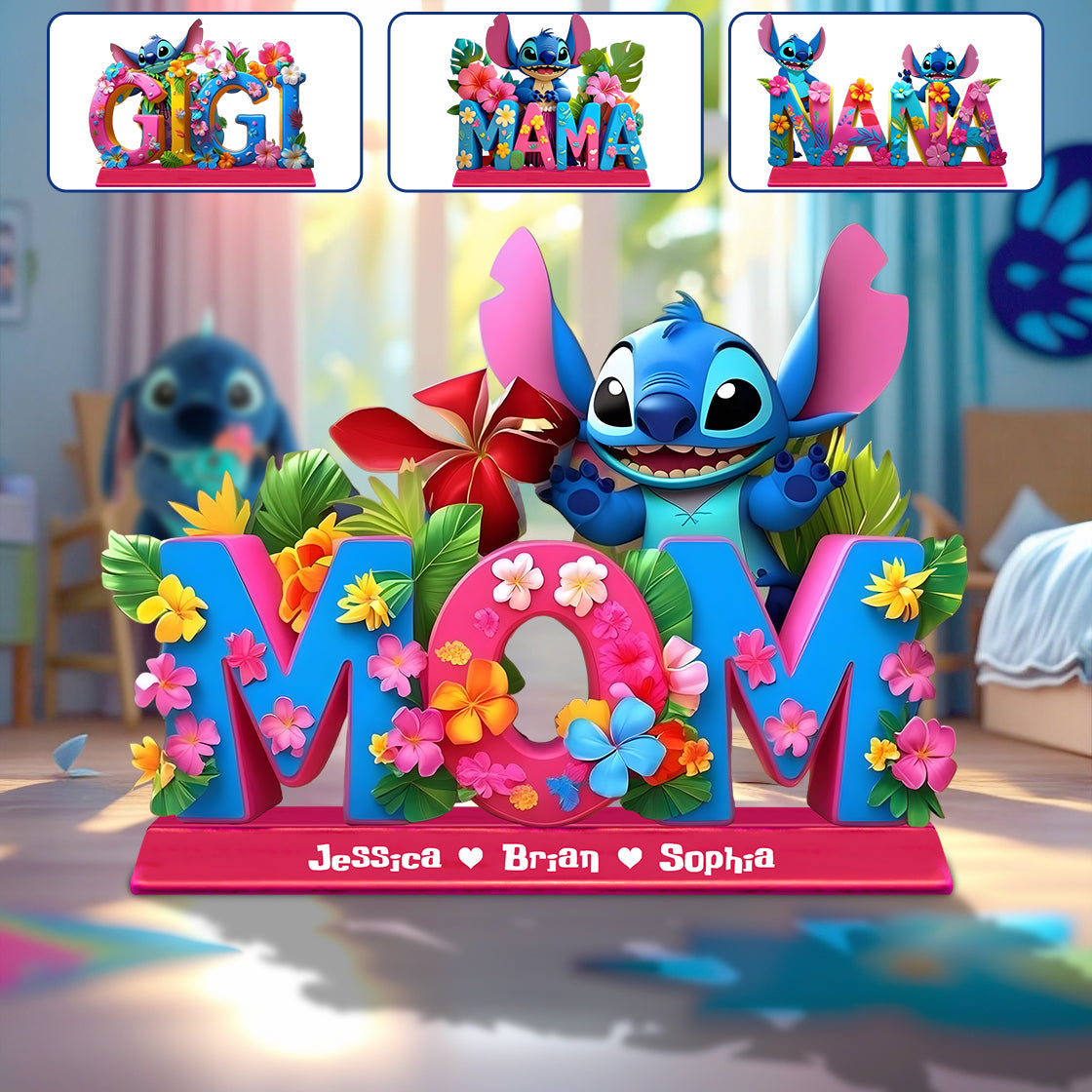 Mama Ohana - Personalized Ohana Custom Shaped Acrylic Plaque