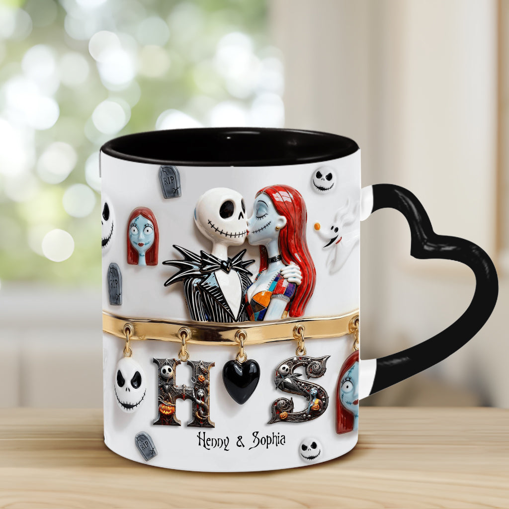 Till Death Do Us Part - Personalized Nightmare Heart Handle Mug
