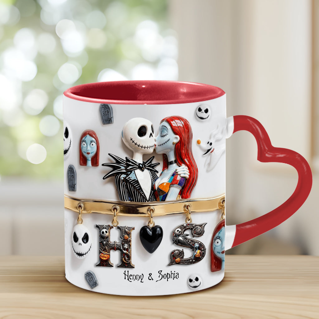 Till Death Do Us Part - Personalized Nightmare Heart Handle Mug