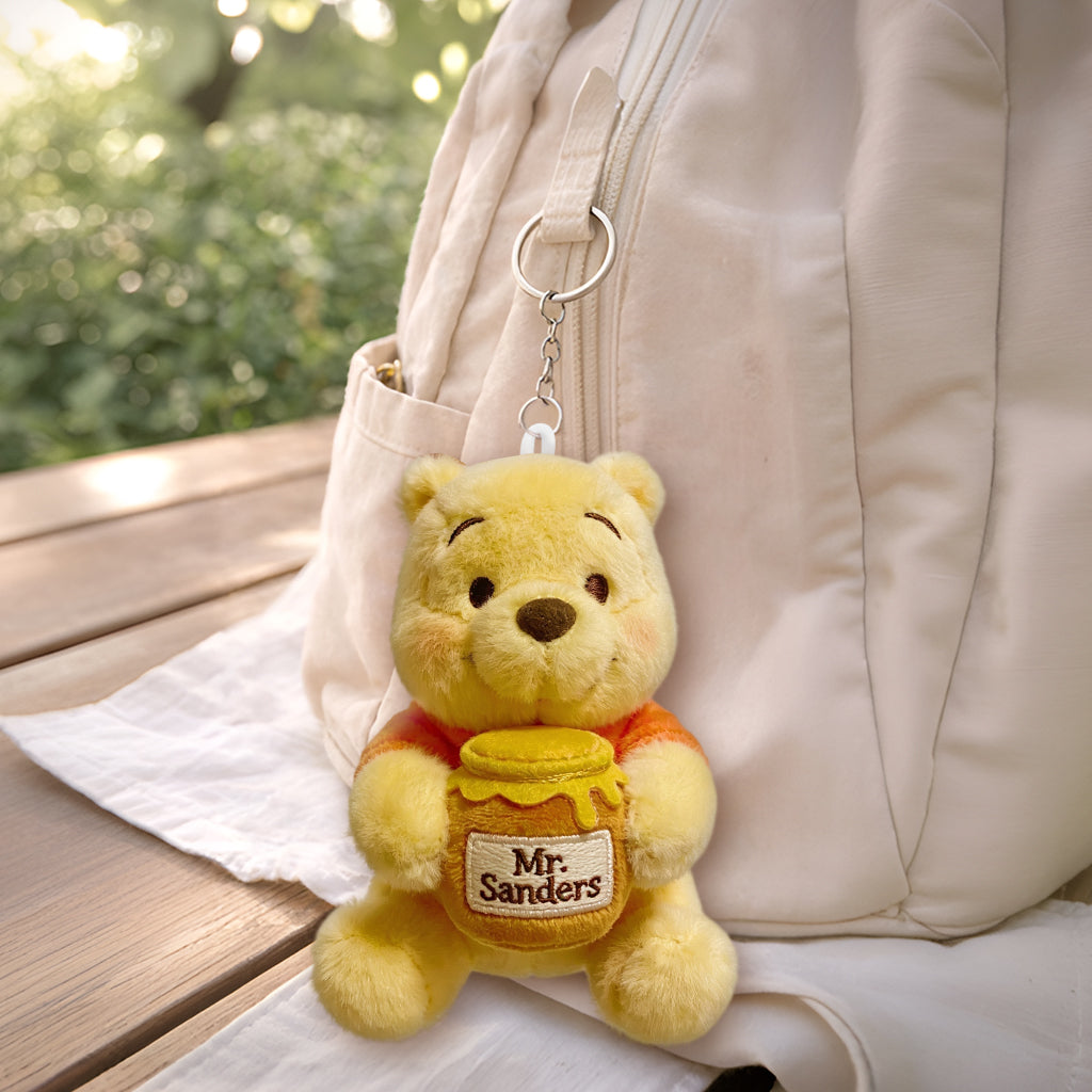 Honey Bear - Personalized Yellow Bear Plush Keychain
