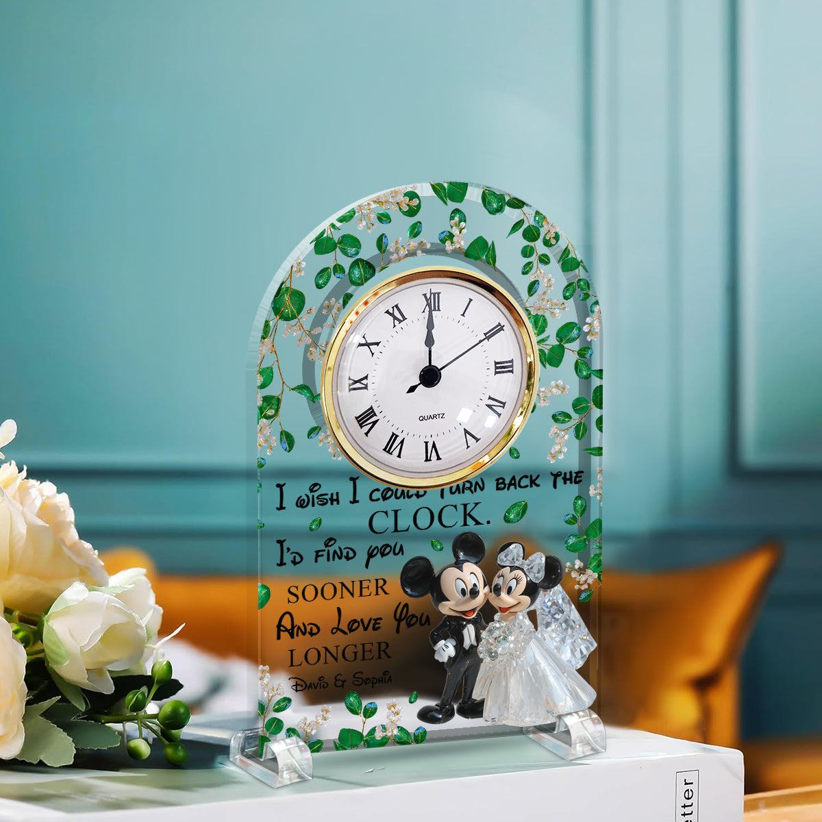 I Wish I Could Turn Back The Clock - Personalized Mouse Acrylic Clock Plaque