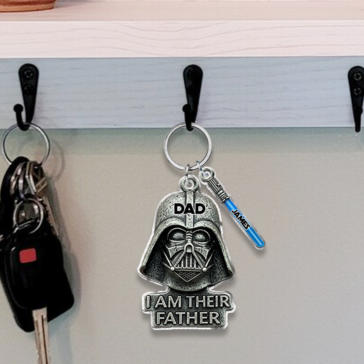 I Am Their Father - Personalized The Force Keychain with Charms