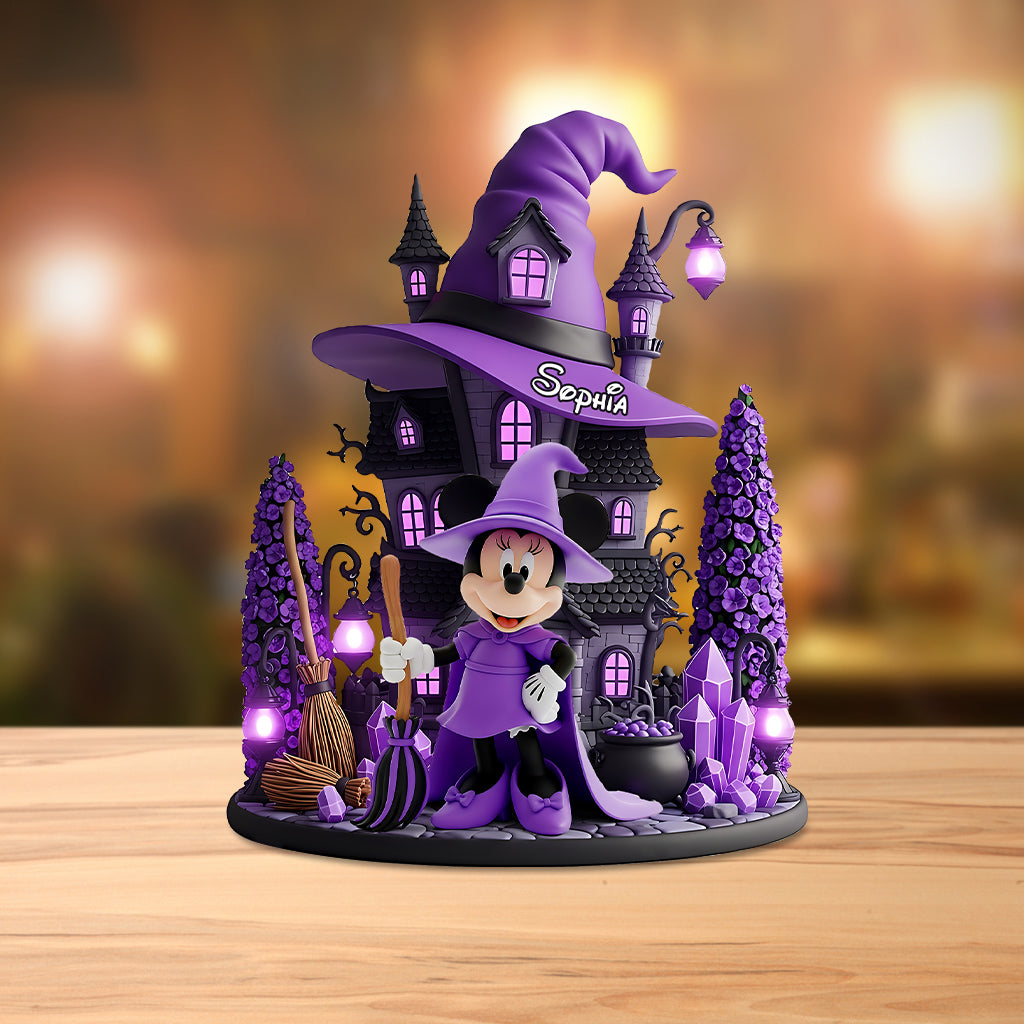 Magical Witch - Personalized Mouse Custom Shaped Acrylic Plaque