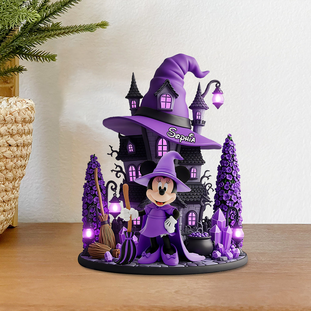 Magical Witch - Personalized Mouse Custom Shaped Acrylic Plaque