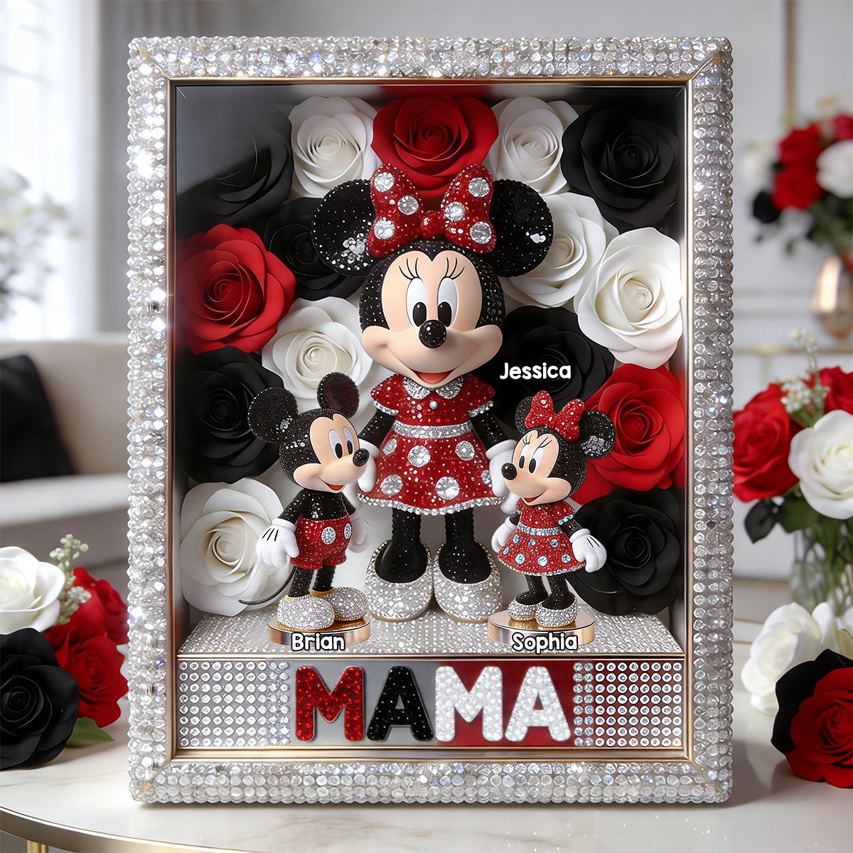 The Best Mom/Grandma On Earth - Personalized Mouse Custom Shaped Acrylic Plaque
