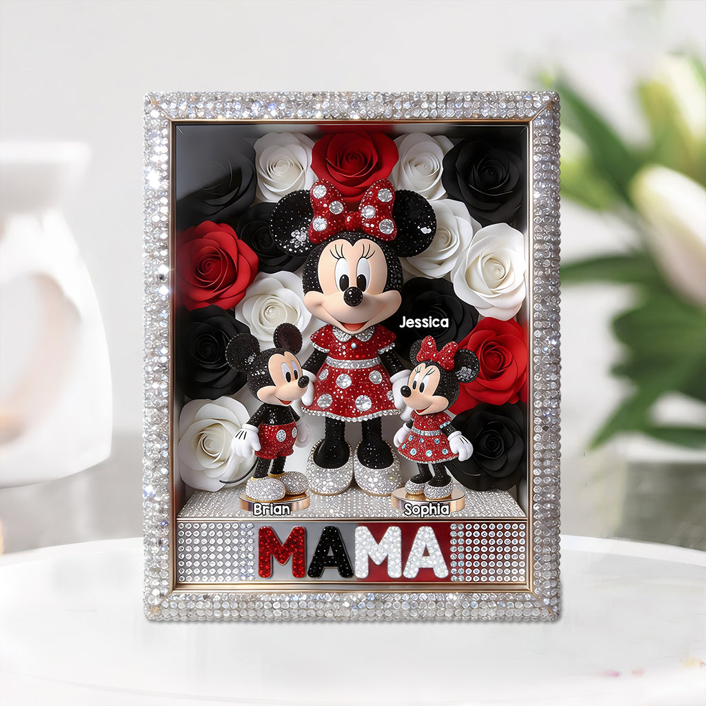 The Best Mom/Grandma On Earth - Personalized Mouse Custom Shaped Acrylic Plaque