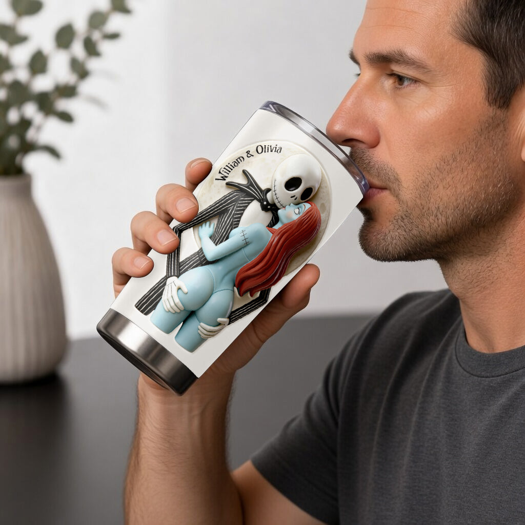 Naughty Spooky Couple - Personalized Nightmare Tumbler