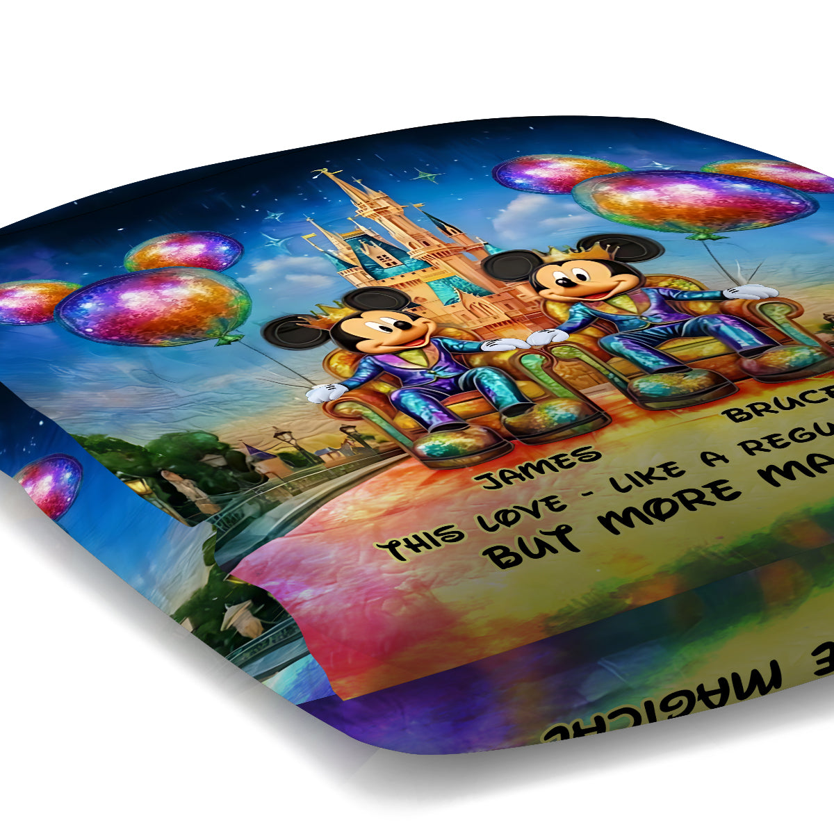 This Love Is More Magical - Personalized Mouse Throw Pillow
