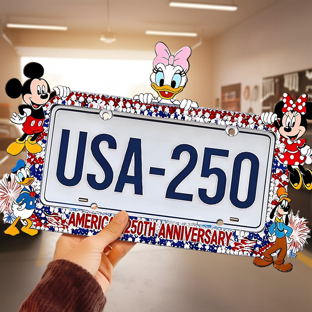 Cartoon Characters, 250th Anniversary - Personalized Mouse License Plate Frames