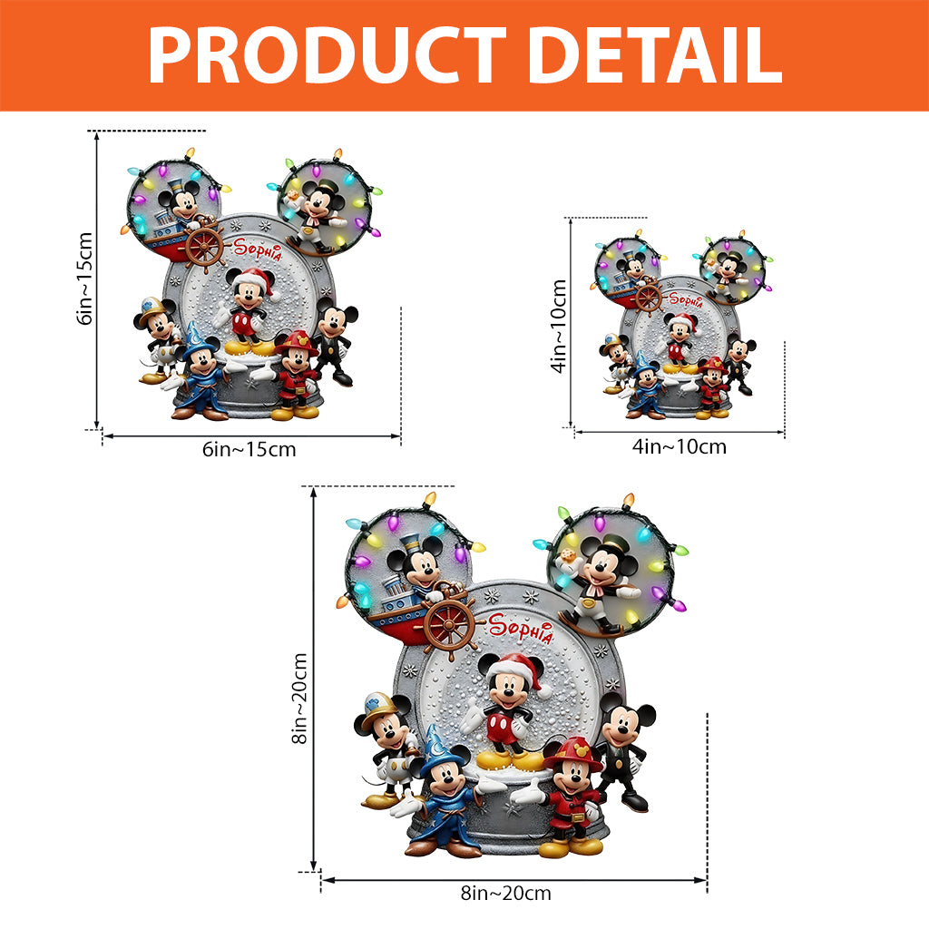 Big Ears Mouse Friend - Personalized Mouse Custom Shaped Acrylic Plaque