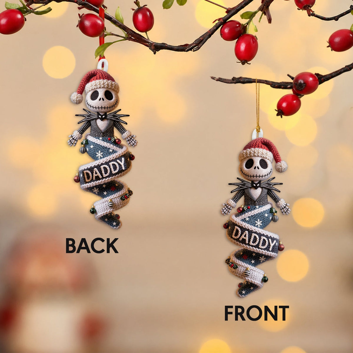 Dark Christmas - Personalized Nightmare Plush Ornament