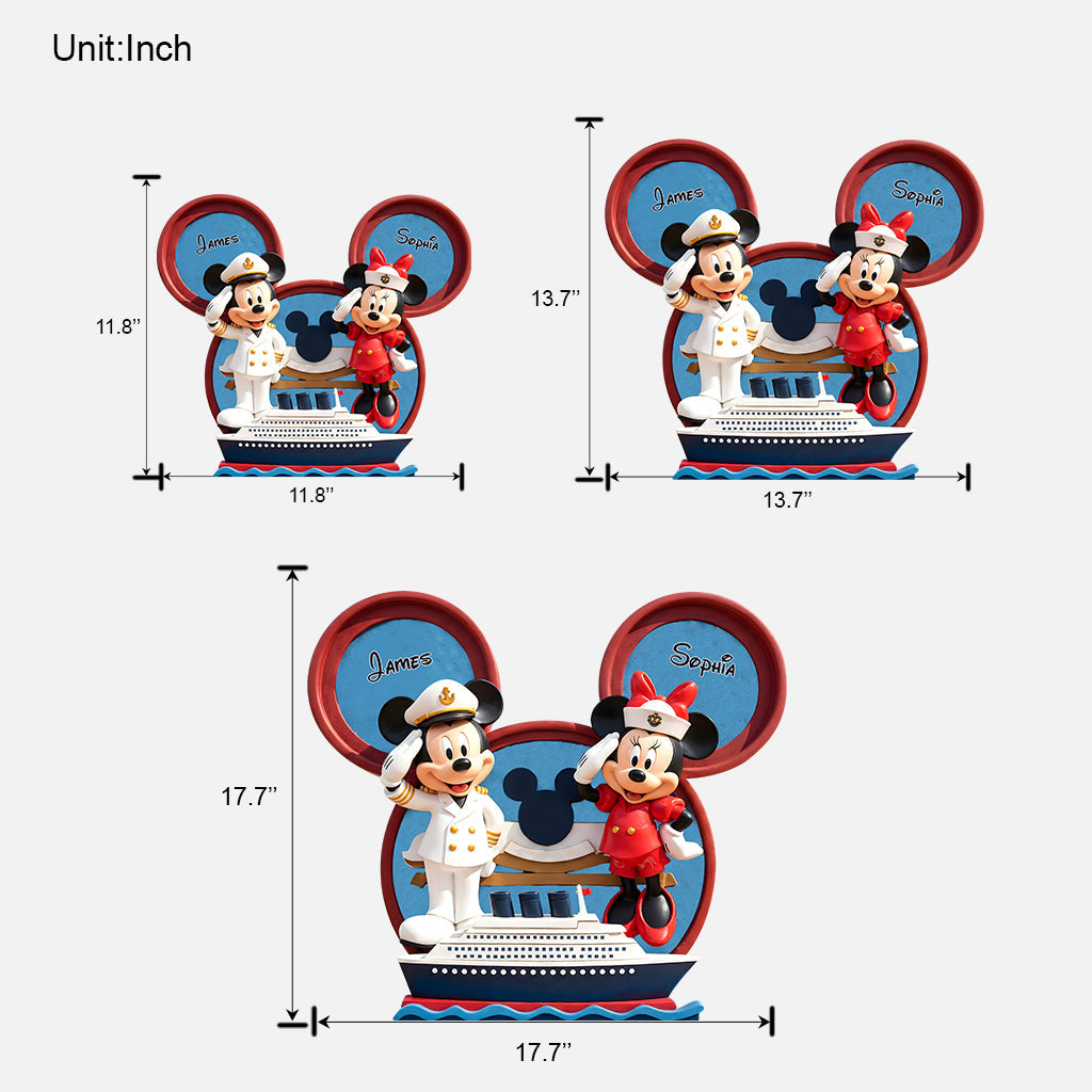 Magical Fantasy Cruise - Personalized Mouse Custom Shaped Wood Sign