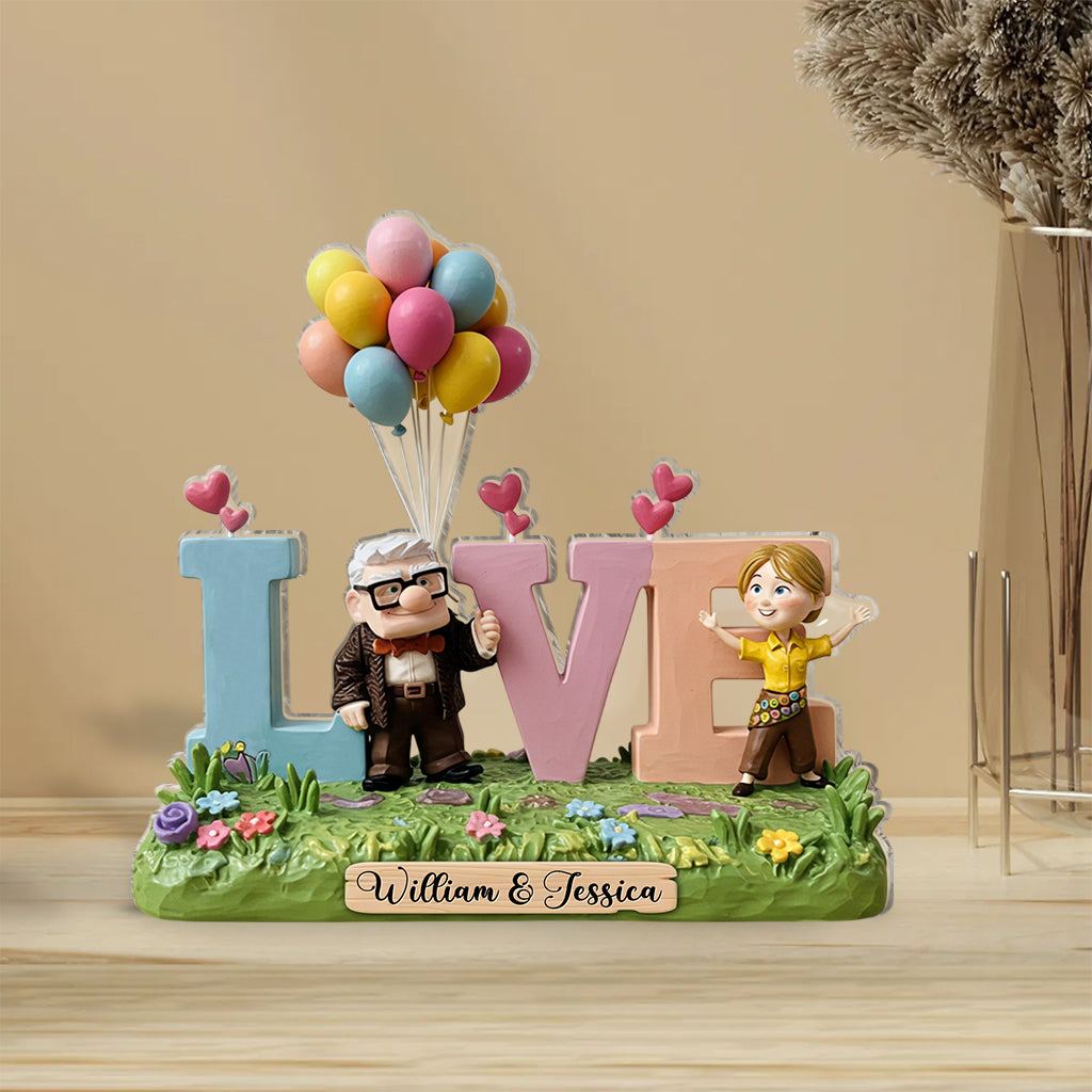 You & Me - Personalized Couple Custom Shaped Acrylic Plaque