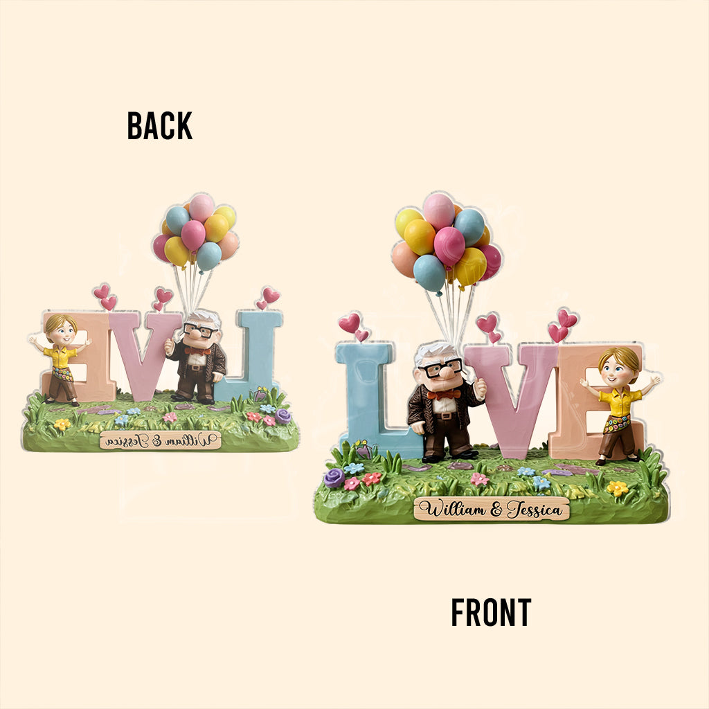 You & Me - Personalized Couple Custom Shaped Acrylic Plaque