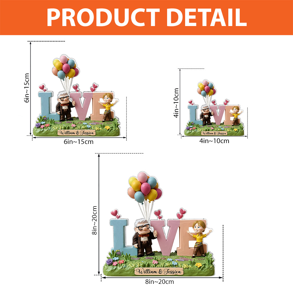 You & Me - Personalized Couple Custom Shaped Acrylic Plaque