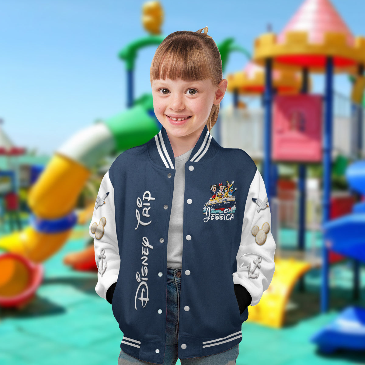 Cruise Trip - Personalized Mouse Varsity Jacket