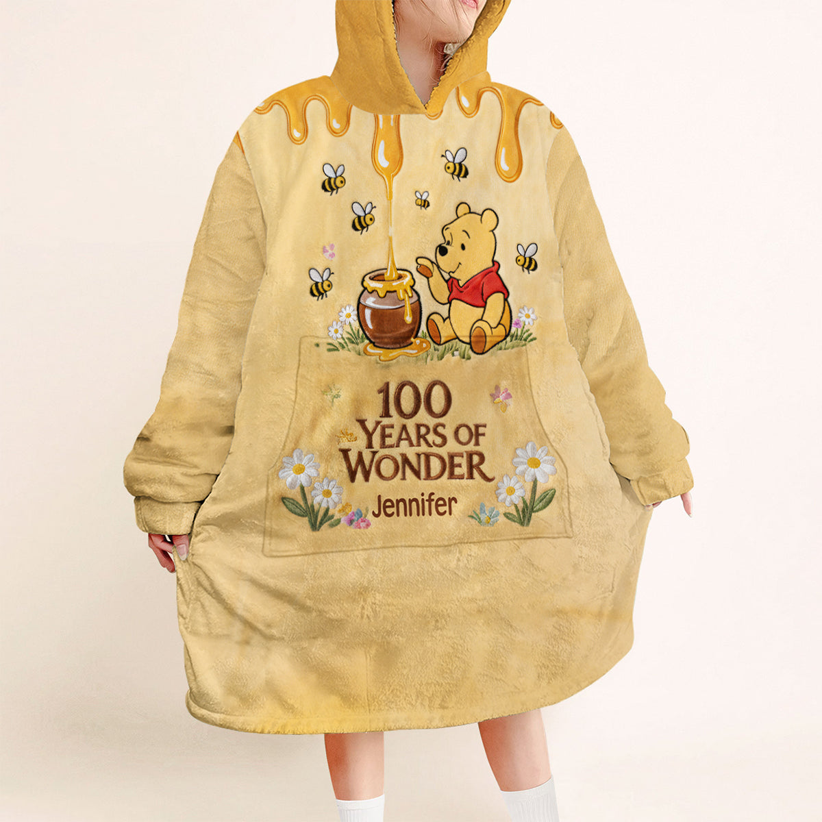 100 Years Of Wonder - Personalized Mouse Blanket Hoodie