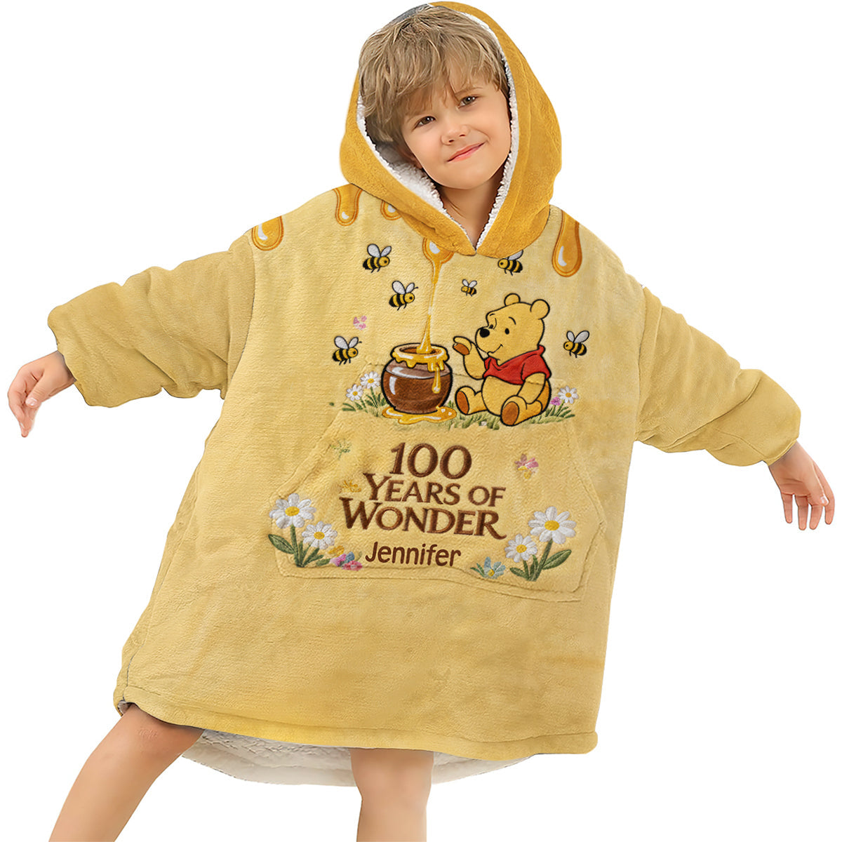 100 Years Of Wonder - Personalized Mouse Blanket Hoodie