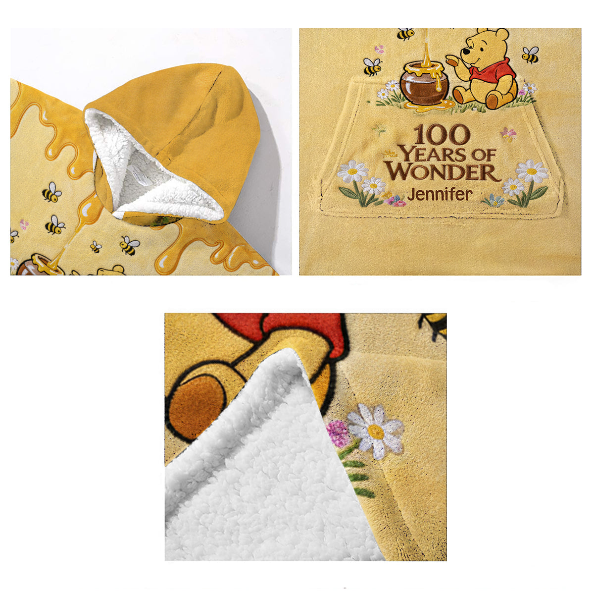 100 Years Of Wonder - Personalized Mouse Blanket Hoodie