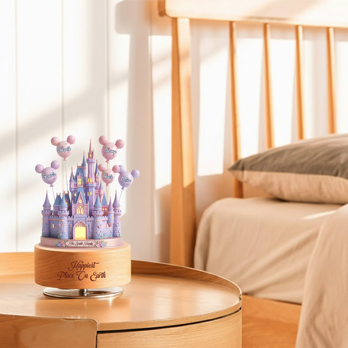 The Magical Castle - Personalized Mouse Rotating Music Plaque