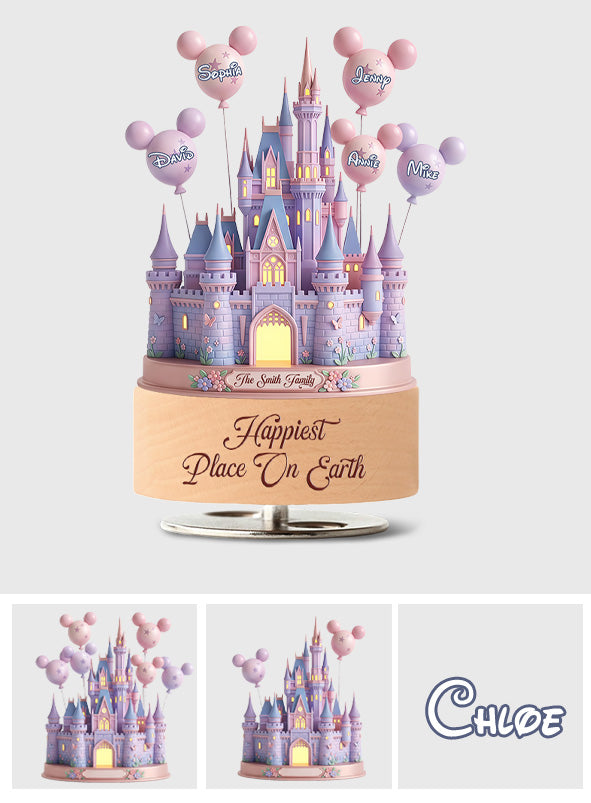 The Magical Castle - Personalized Mouse Rotating Music Plaque