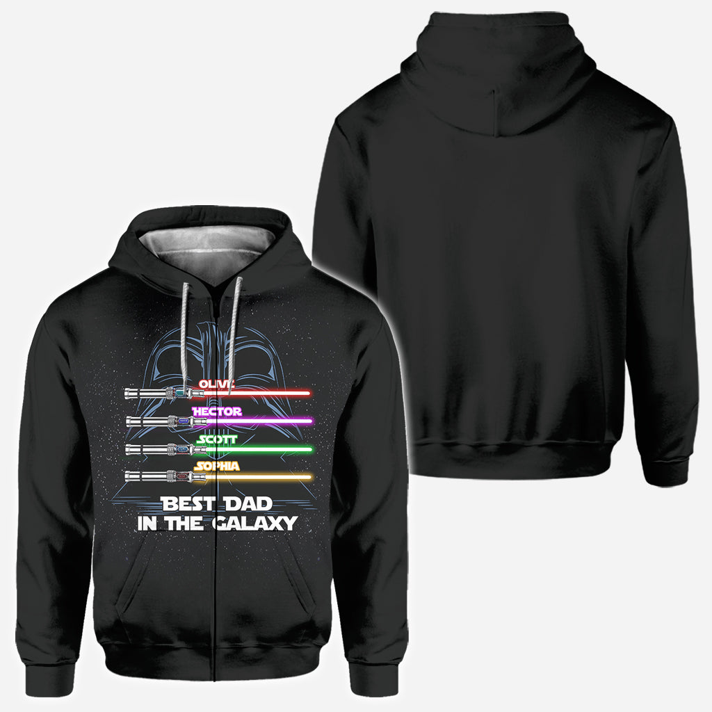 Best Dad In The Galaxy - Personalized The Force All Over Shirt