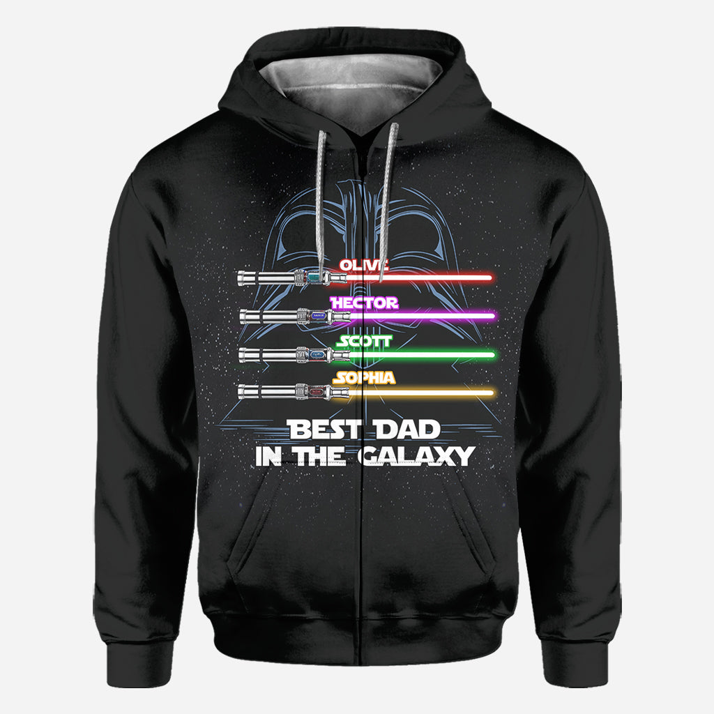 Best Dad In The Galaxy - Personalized The Force All Over Shirt