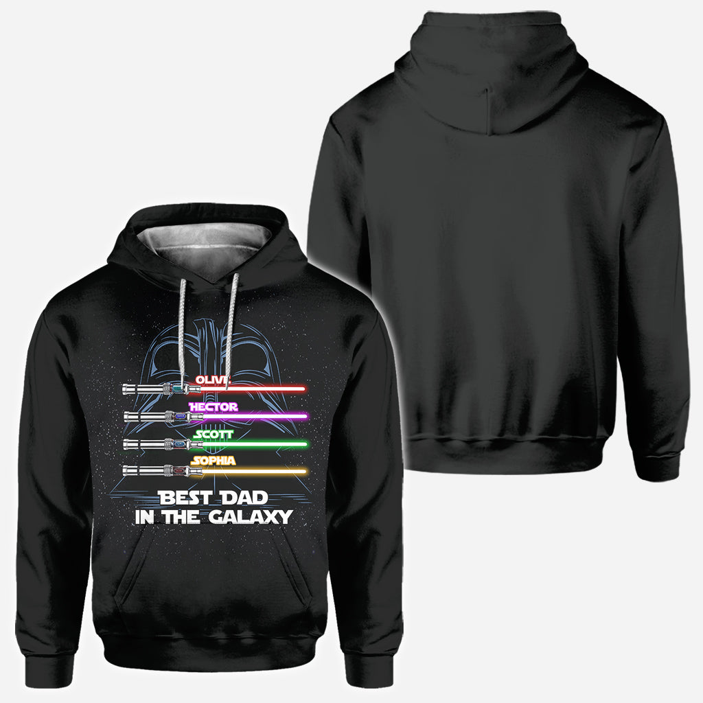 Best Dad In The Galaxy - Personalized The Force All Over Shirt