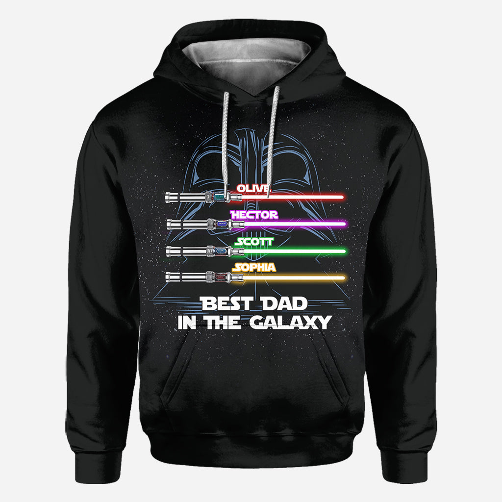 Best Dad In The Galaxy - Personalized The Force All Over Shirt