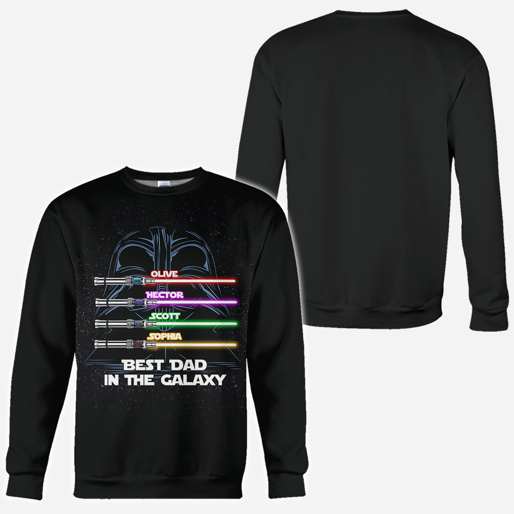 Best Dad In The Galaxy - Personalized The Force All Over Shirt