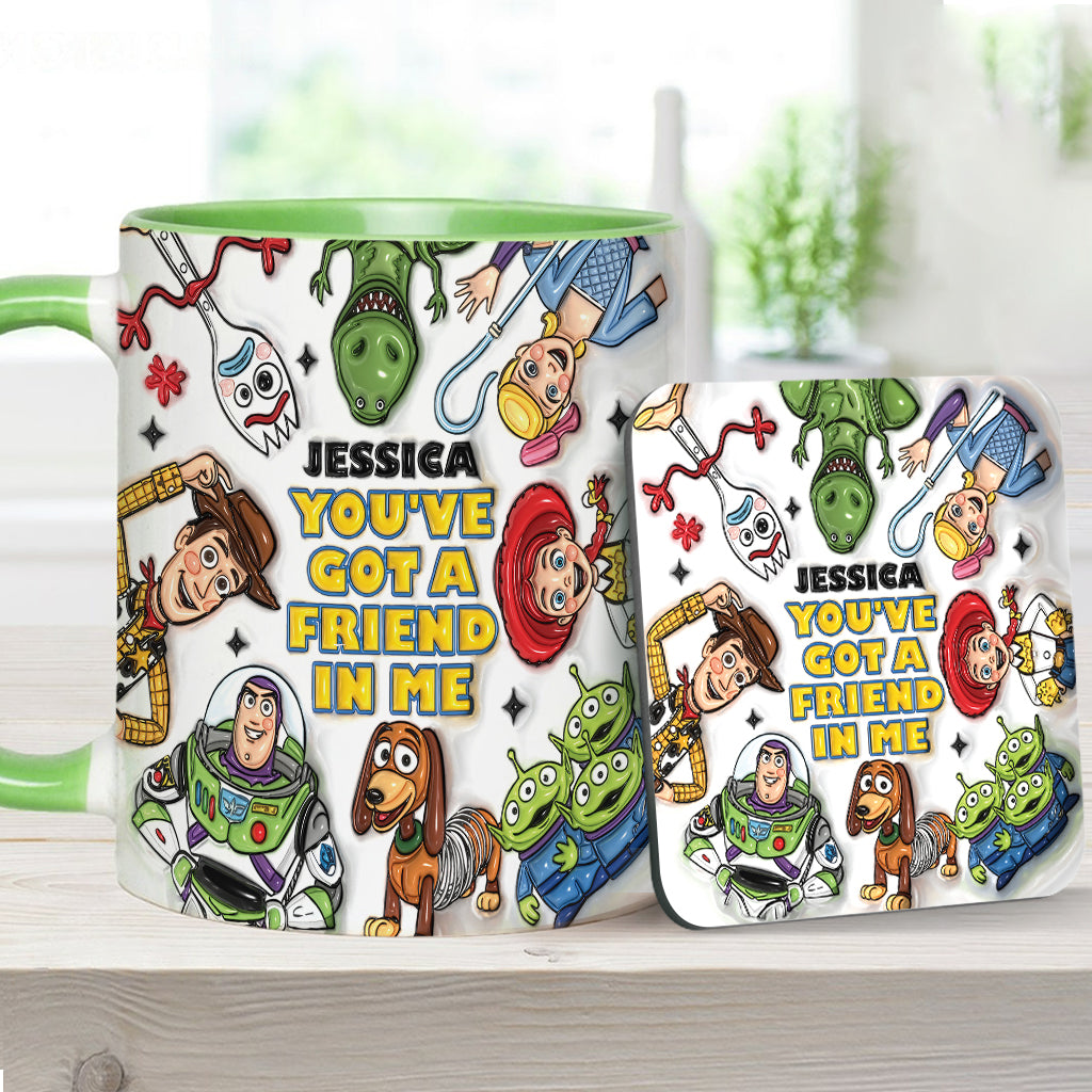 You've Got A Friend In Me - Personalized Toy Story Accent Mug & Coaster