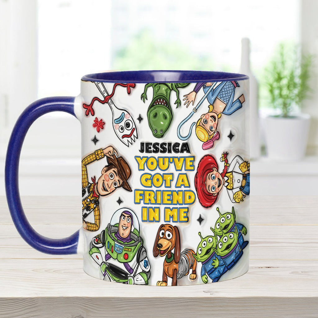 You've Got A Friend In Me - Personalized Toy Story Accent Mug & Coaster