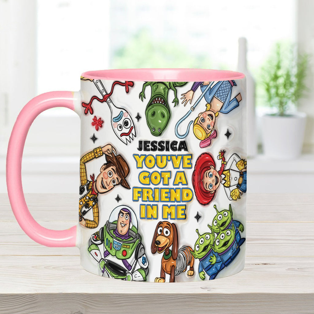 You've Got A Friend In Me - Personalized Toy Story Accent Mug & Coaster