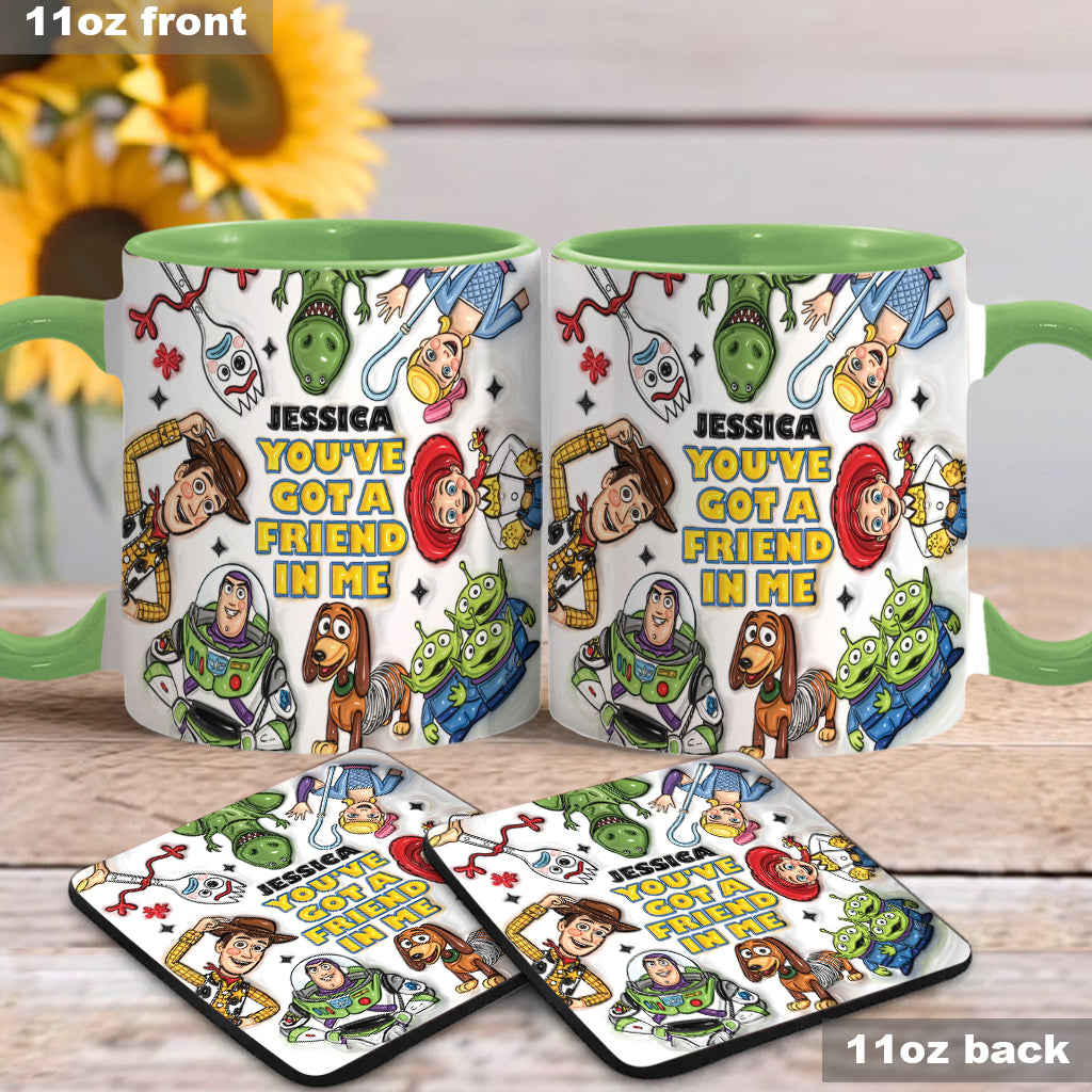 You've Got A Friend In Me - Personalized Toy Story Accent Mug & Coaster