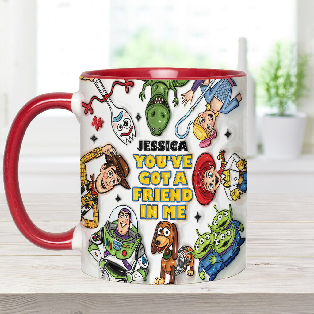 You've Got A Friend In Me - Personalized Toy Story Accent Mug & Coaster