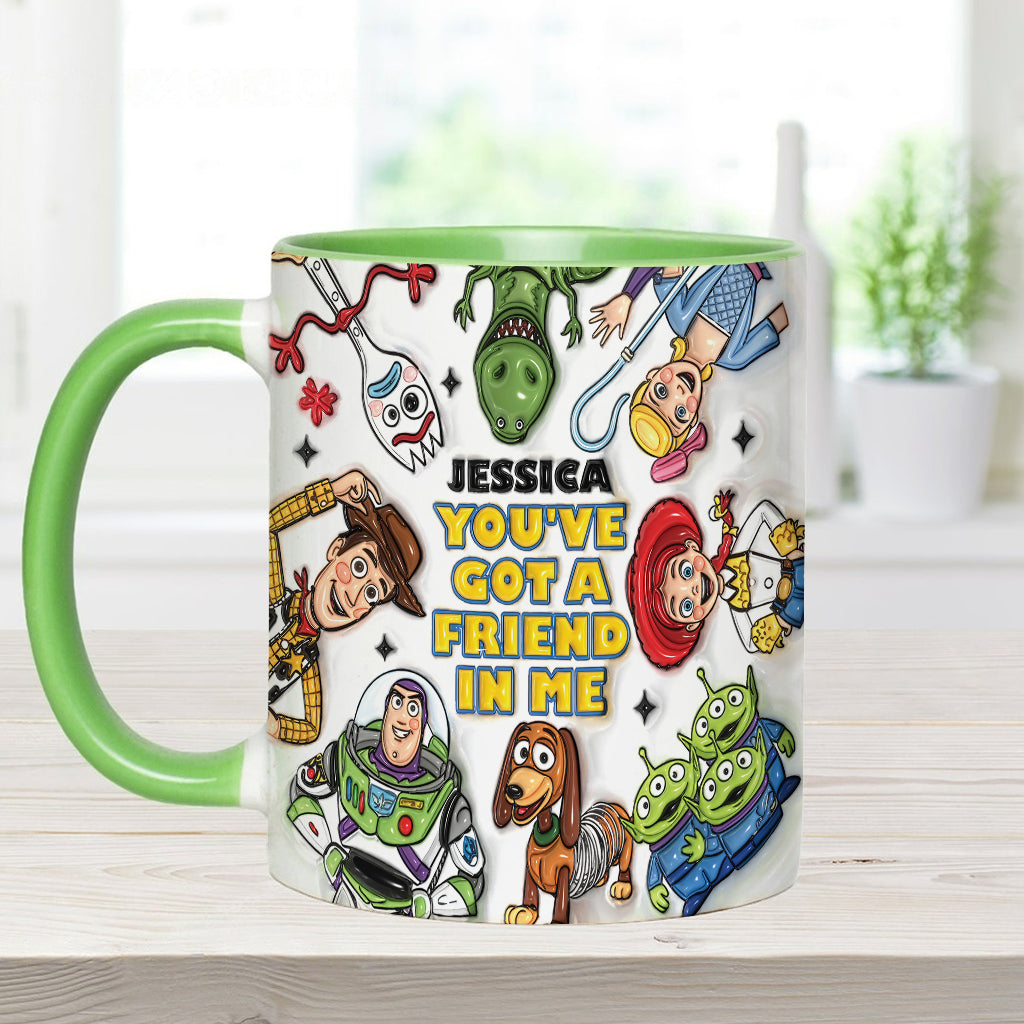 You've Got A Friend In Me - Personalized Toy Story Accent Mug & Coaster